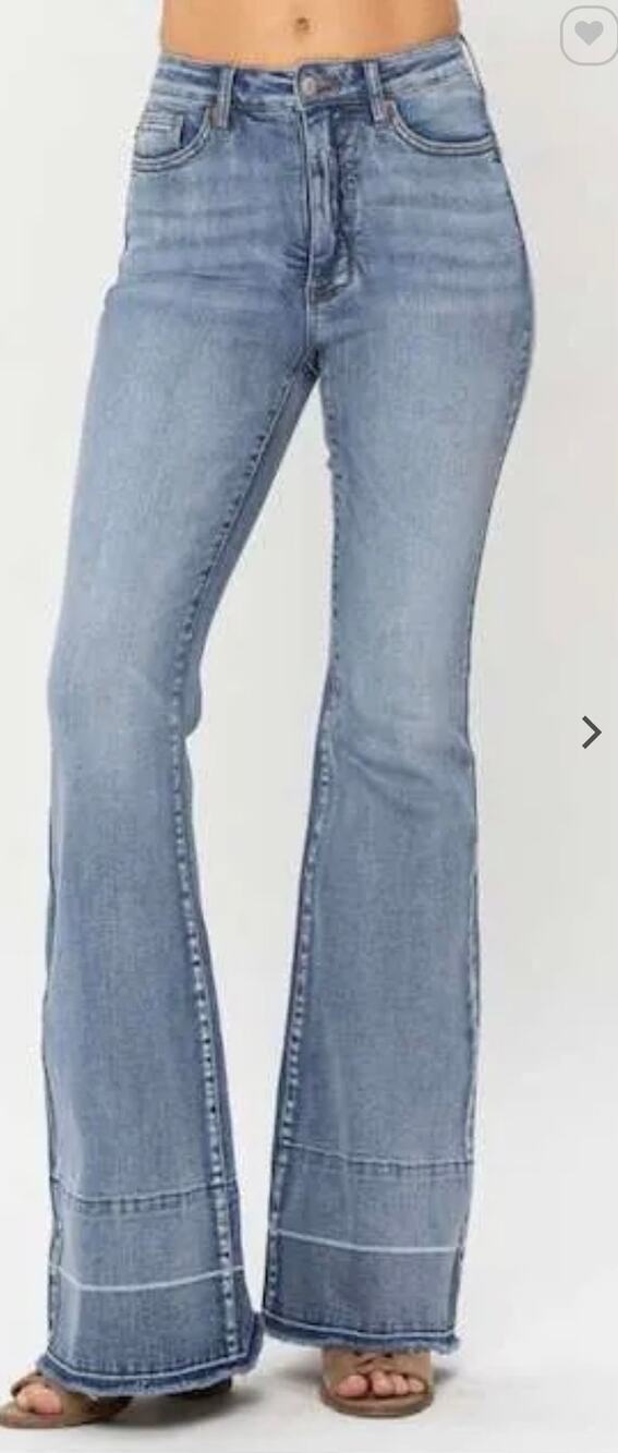 Judy Blue High Waist Tummy Control Flare Jeans Size 11/30 *88486 EUC